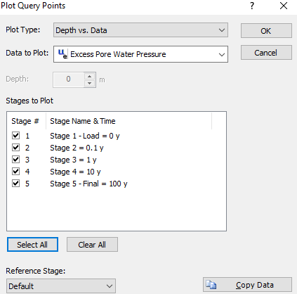 Plot Query points dialog